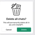 طريقة مسح محادثات ChatGPT بالكامل